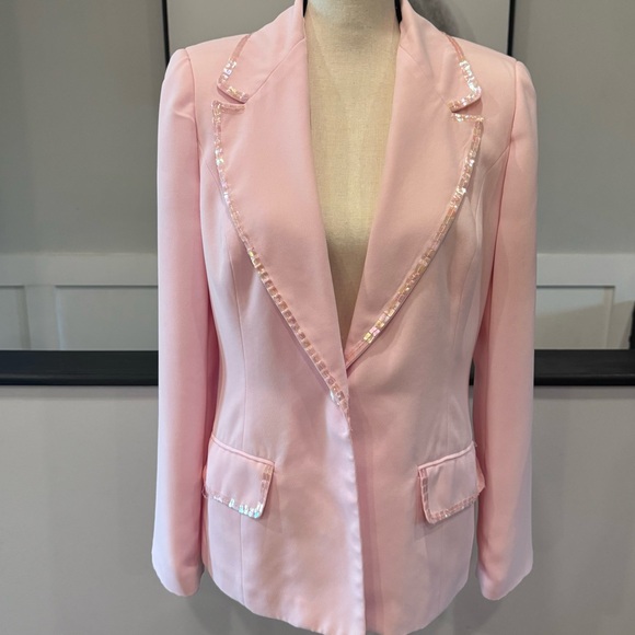 Together, women’s baby pink blazer with iridescent sequin detail. Size 6, xs - Picture 2 of 10